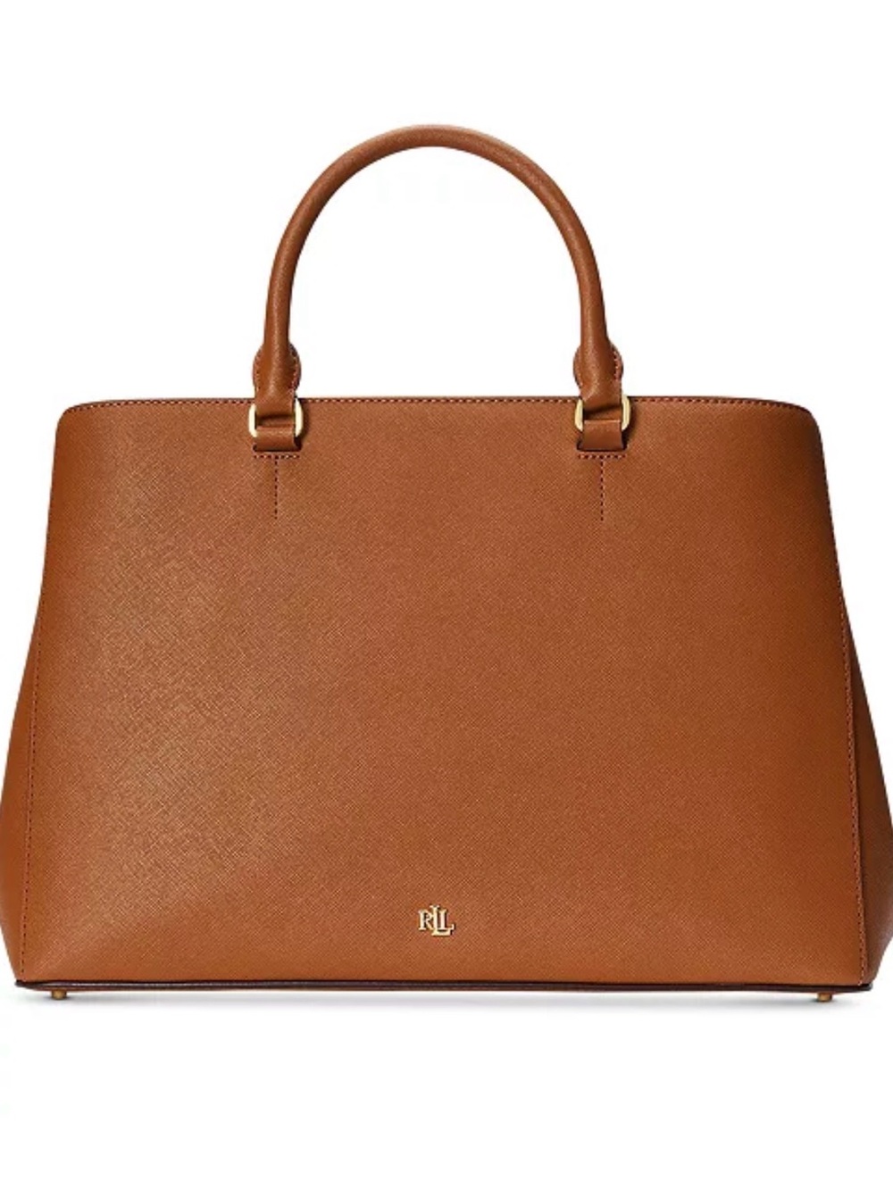 Polo by Ralph Lauren Cognac Saffiano Leather Tote